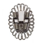 Wire Design Bolo Slide - Silver, Back
