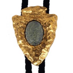 Russian Serpentine Arrowhead Style Bolo Tie