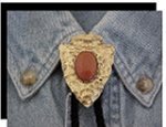 Red Jasper Arrowhead Style Bolo Tie